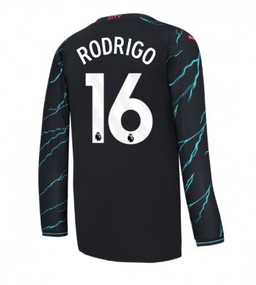 Manchester City Rodri Hernandez #16 Koszulka Trzecich 2023-24 Długi Rękaw